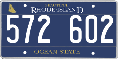 RI license plate 572602