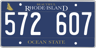 RI license plate 572607