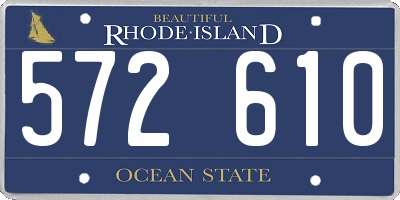 RI license plate 572610