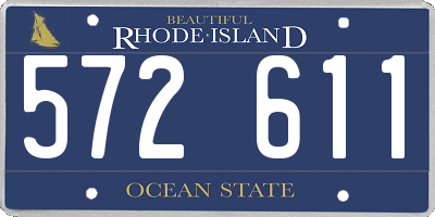 RI license plate 572611