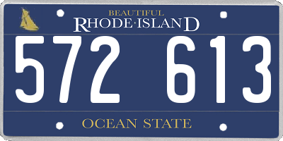 RI license plate 572613