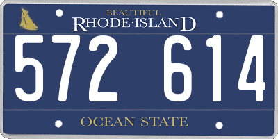 RI license plate 572614