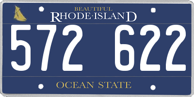 RI license plate 572622