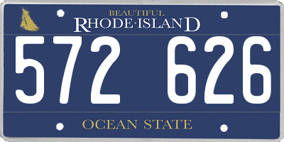 RI license plate 572626
