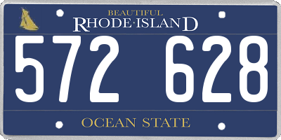 RI license plate 572628