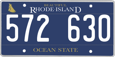 RI license plate 572630