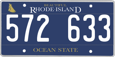 RI license plate 572633