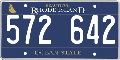 RI license plate 572642