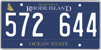 RI license plate 572644