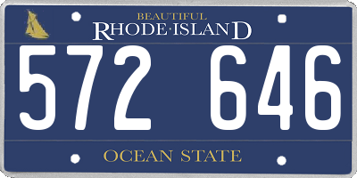 RI license plate 572646