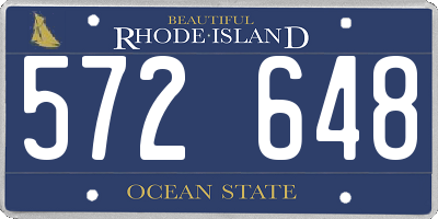 RI license plate 572648