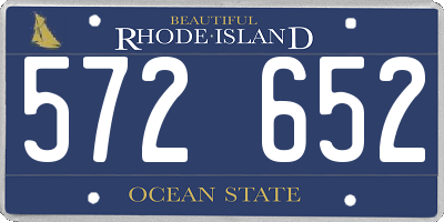 RI license plate 572652