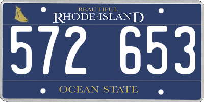 RI license plate 572653