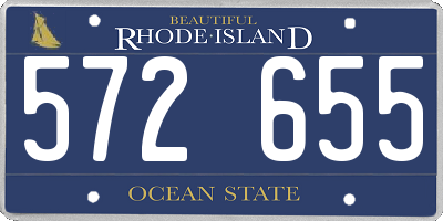 RI license plate 572655