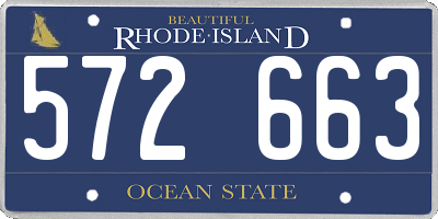 RI license plate 572663