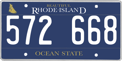 RI license plate 572668