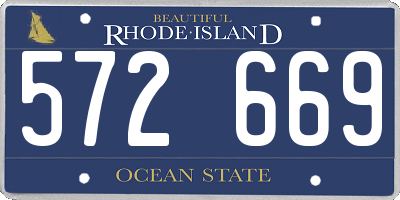 RI license plate 572669