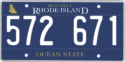 RI license plate 572671