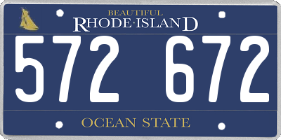 RI license plate 572672