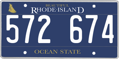 RI license plate 572674