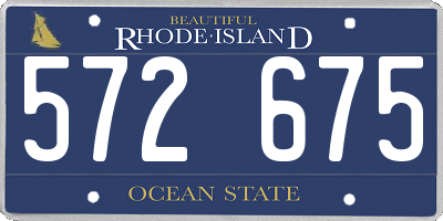 RI license plate 572675