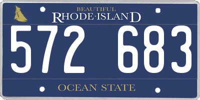 RI license plate 572683