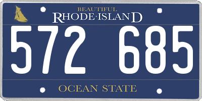 RI license plate 572685