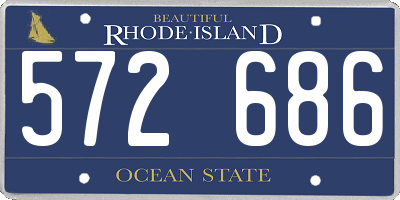 RI license plate 572686