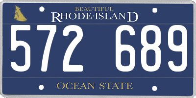 RI license plate 572689