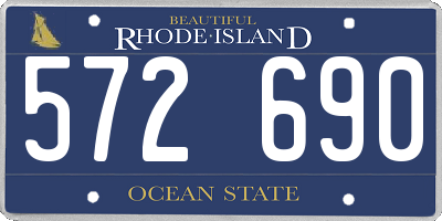 RI license plate 572690