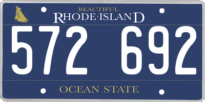 RI license plate 572692