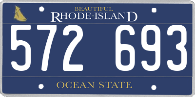RI license plate 572693