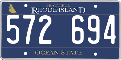 RI license plate 572694