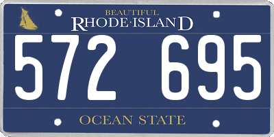 RI license plate 572695