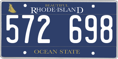 RI license plate 572698