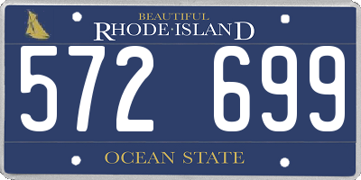 RI license plate 572699