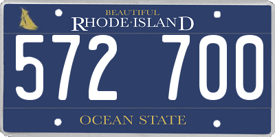 RI license plate 572700