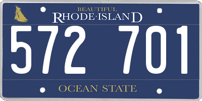 RI license plate 572701