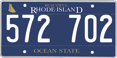 RI license plate 572702