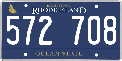 RI license plate 572708