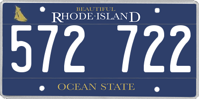 RI license plate 572722