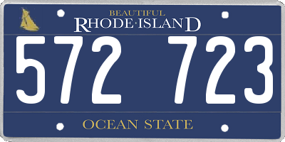 RI license plate 572723