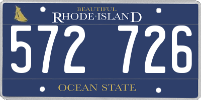 RI license plate 572726