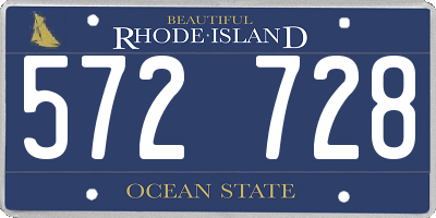 RI license plate 572728