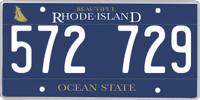 RI license plate 572729