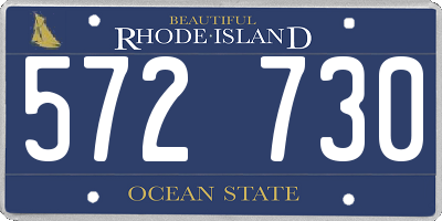 RI license plate 572730
