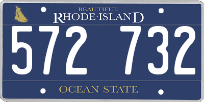 RI license plate 572732