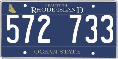 RI license plate 572733