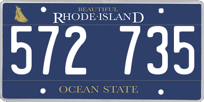 RI license plate 572735