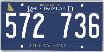 RI license plate 572736